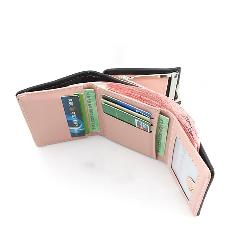 Small Women Wallet loving heart Short Women's Wallet Card Holder Girls Mini Woman Fashion Lady Coin Purse for Female Clutch Bag