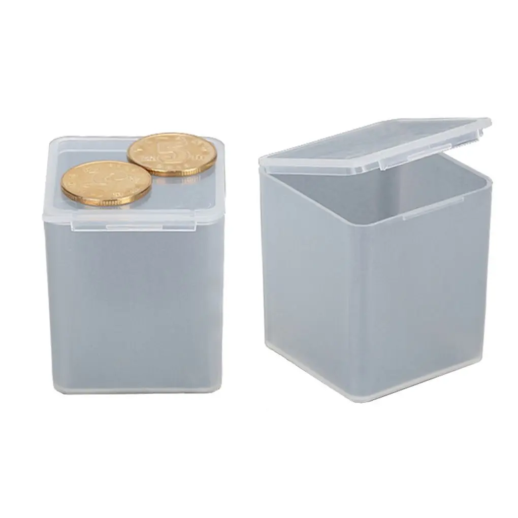 20 قطعة مربع شفاف PP صندوق بلاستيكي مكون أداة غطاء غطاء صغير حقيبة للتخزين الحاويات