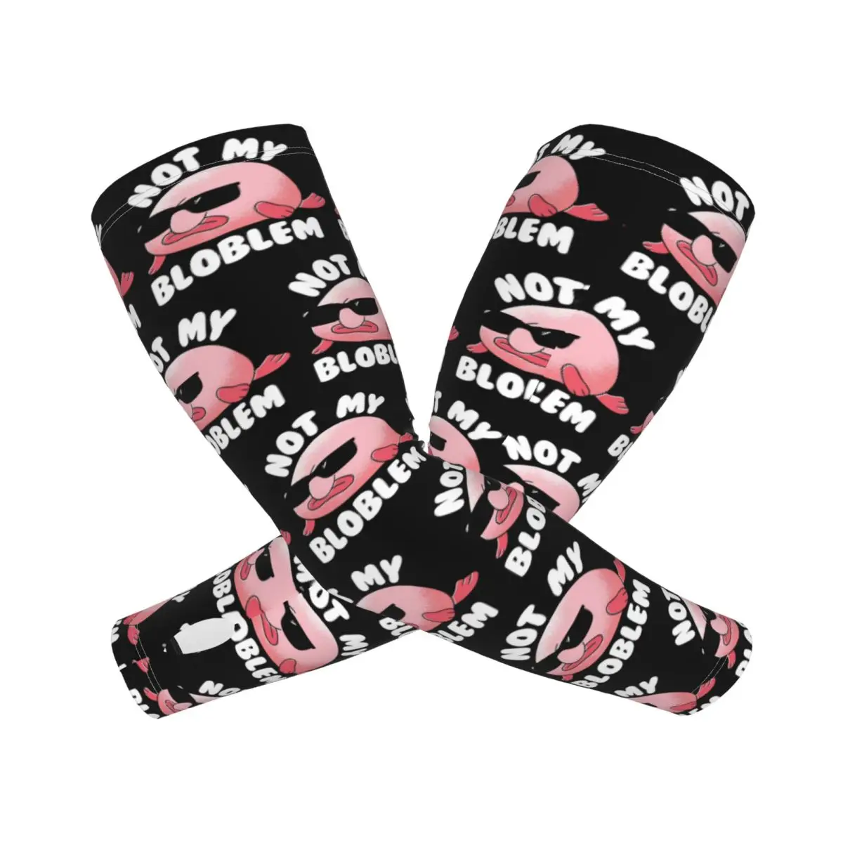 

Blobfish Not My Bloblem Not My Problem Outdoor Arm Sleeves Защитный чехол от солнца и ультрафиолета Летние ледяные шелковые велосипедные татуировки на рукавах