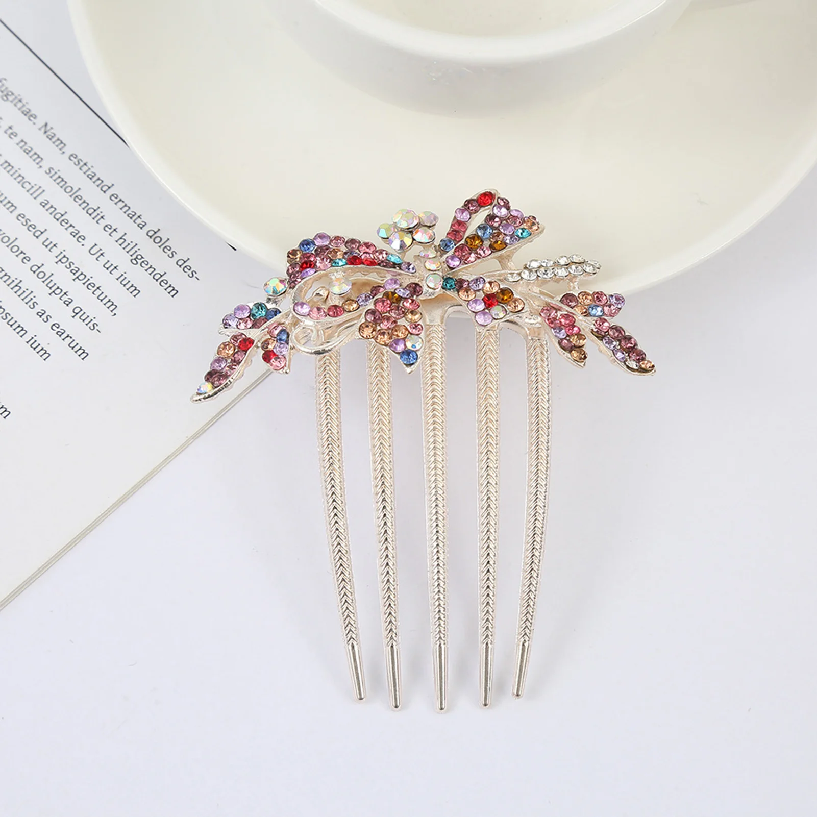 Women Crystal  Hair Comb Sparkling Rhinestones Women Hairpin for Bridesmaid Wedding Valentine's Day