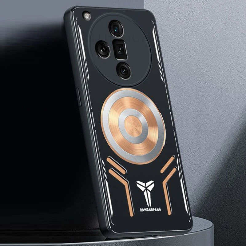 

Heat Dissipation Copper Cooling Metal Case For Oppo Find X7 Ultra Magnetic Lens Protector Cover For Find X6 X5 X3 X7 Pro Fundas
