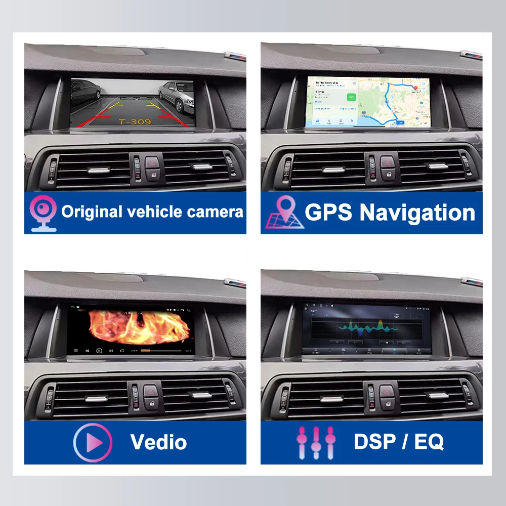 10.25 Multimedia Display For BMW 5 Series F10 F11 2011-2017 535li 525li 520li CIC NBT Touch Screen Wireless Carplay Android auto - view 4