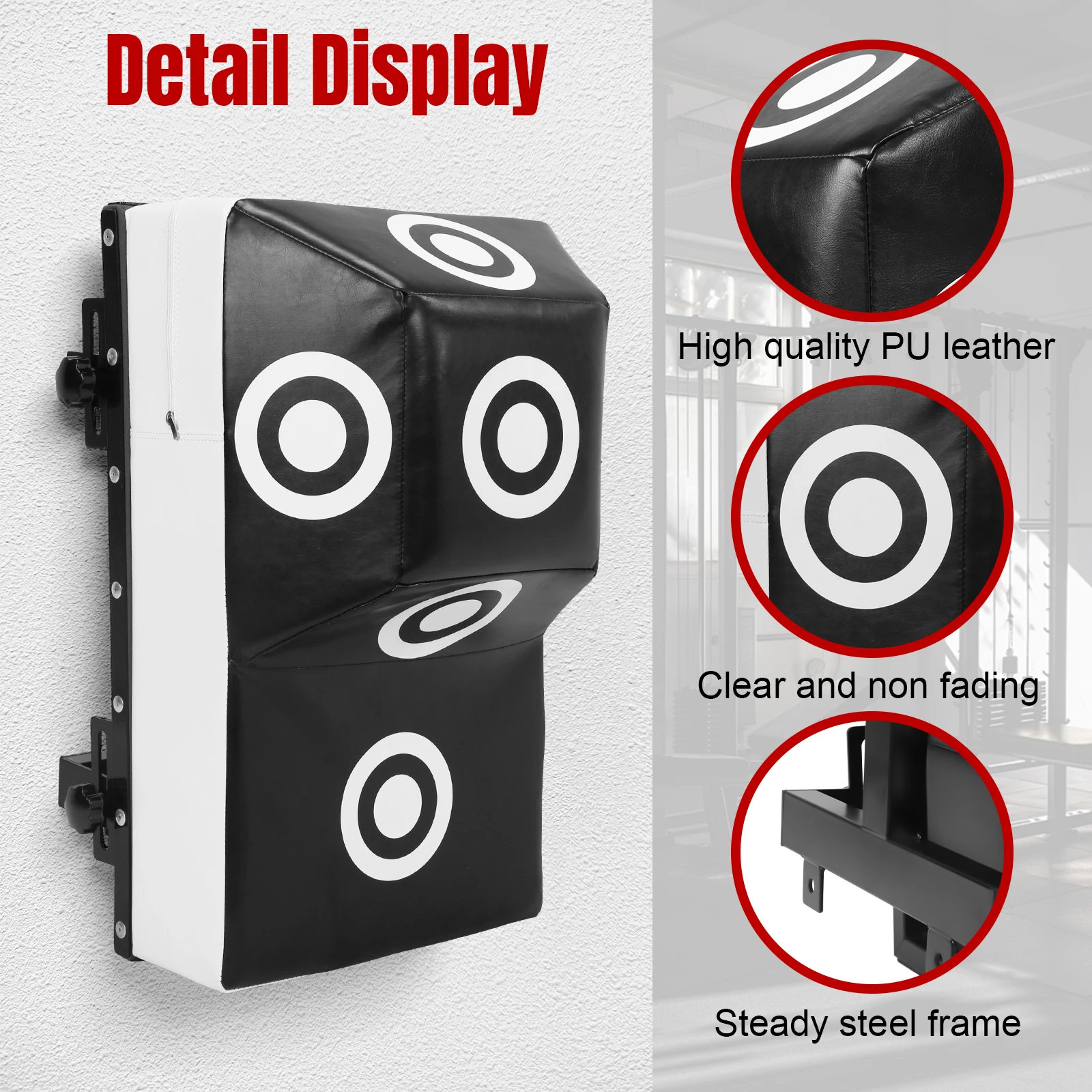 Wall Mount Uppercut Punching Target Heavy Sandbags with Marking Points High Density Foam for Adults Bedroom Living Room Gym