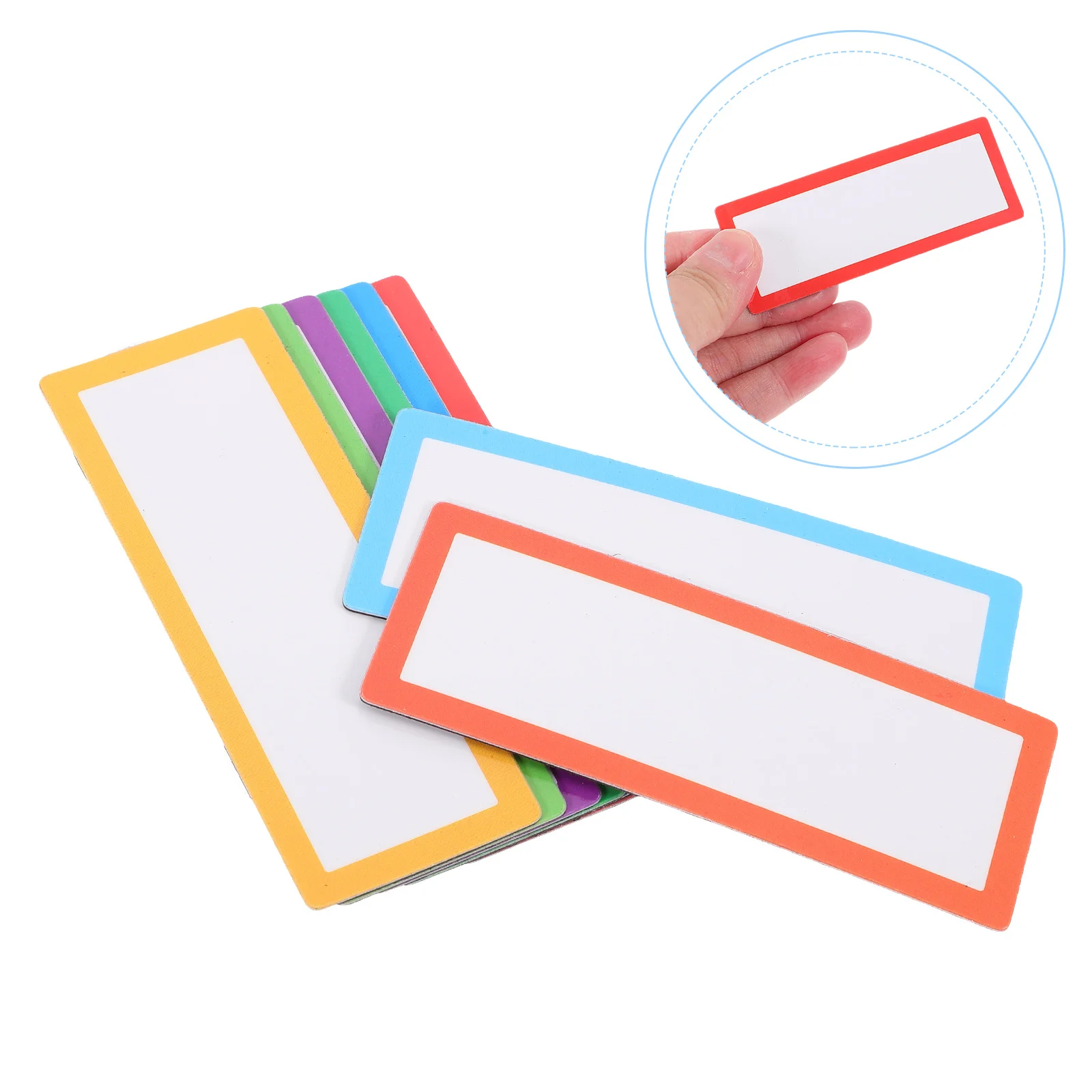 8 قطعة ملصقات مغناطيسية للأرفف الفولاذية لوحة اسم مغناطيسية لوح مسح جاف للثلاجة سبورة بيضاء علامات منزلية PET #6