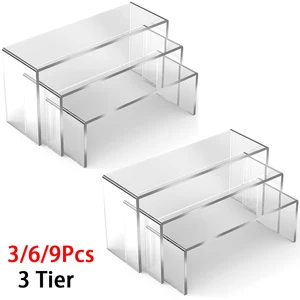 Acrylic Display Stand, U, Cupcake, Jewelry, Cosmetic Doll, Light Storage Shelf, Organizing Decoration, Rack, 3 PCs, 6 PCs, 9pcs 10 Main Sales Bookshelf Children's Toy Organizer - №9