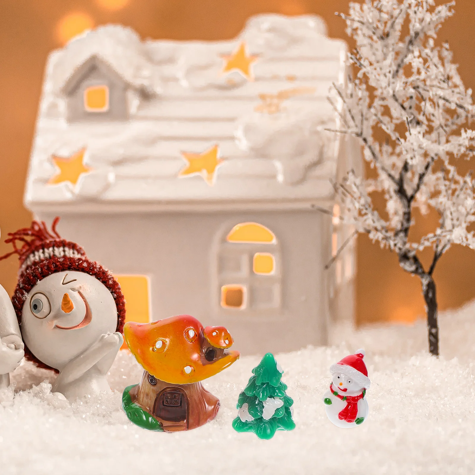 

5Pcs Christmas Mini Resin Decorations Small Table Ornaments Desktop Decor Bag Fillers Christmas Decor