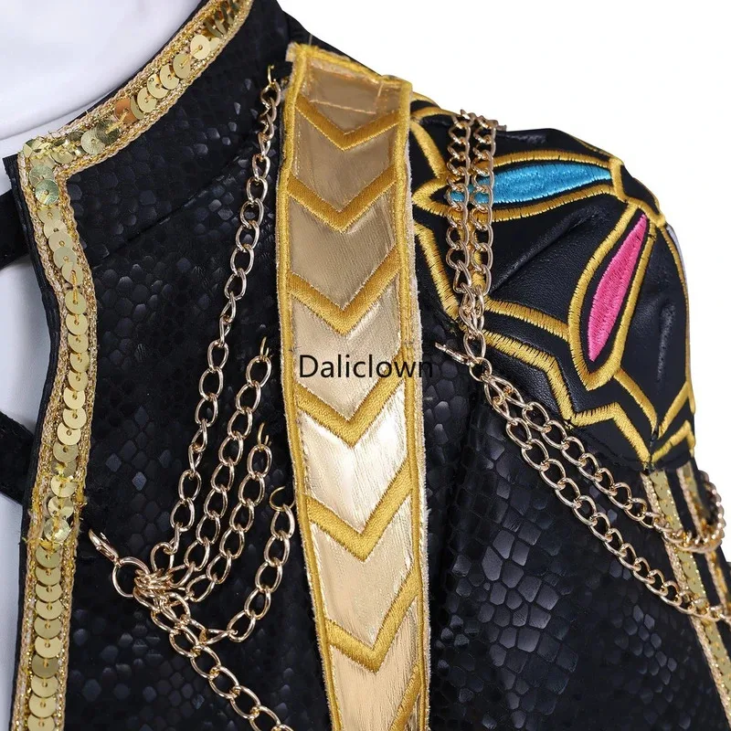 CyBlack Golden KPop Demon Hunters Huntrix Rumi Zoey Mira Cosplay disfraz peluca mujeres adultas fiesta de Halloween puesta en escena Outfi