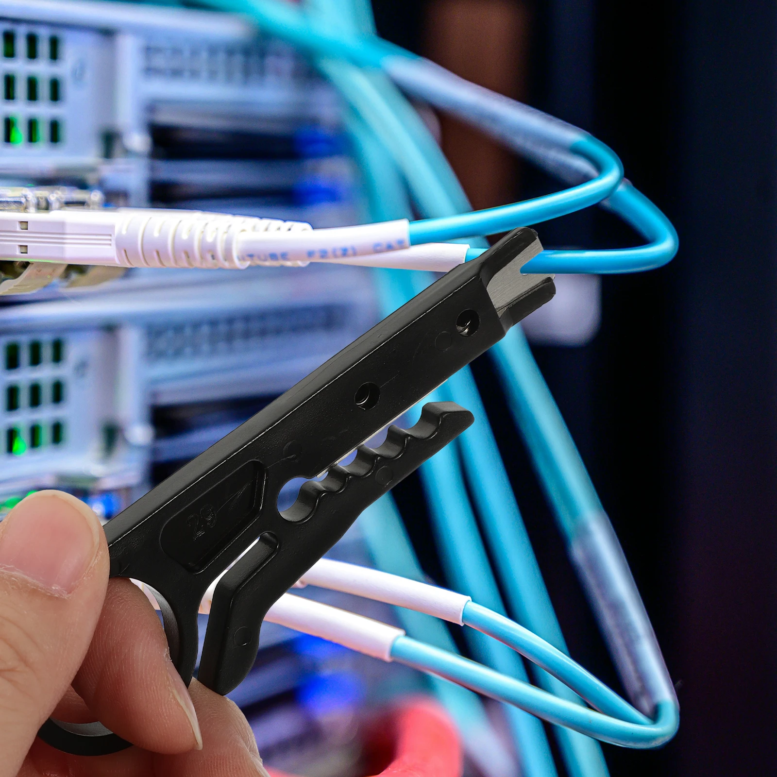 

10 Pcs Wire Stripper Handheld Network Cable Cutters Crimping Tool Mini Strippers Black Electric Stripping Mechanical