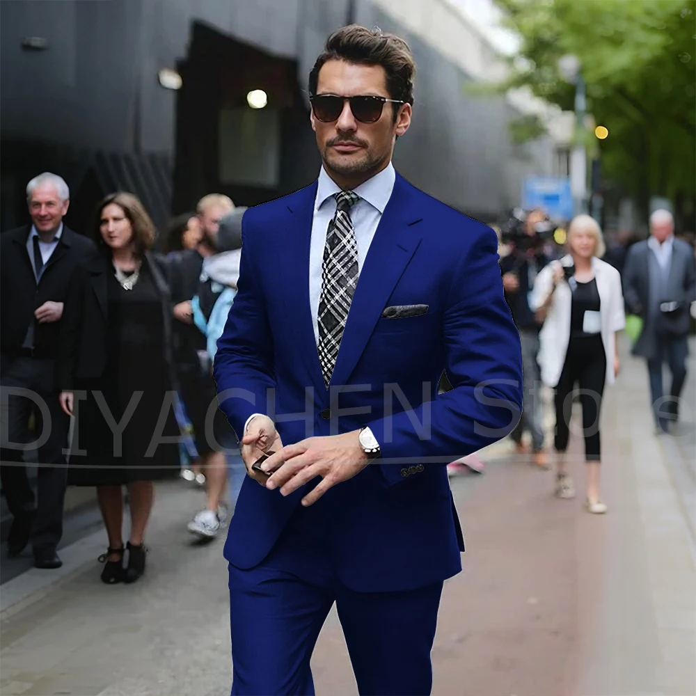 Costume Homme Light Gray Gentleman Suit Slim Fit Groom Tuxedos 2 Pieces(Jacket+Pants+Tie) Wedding Prom Suits Groomsman Terno