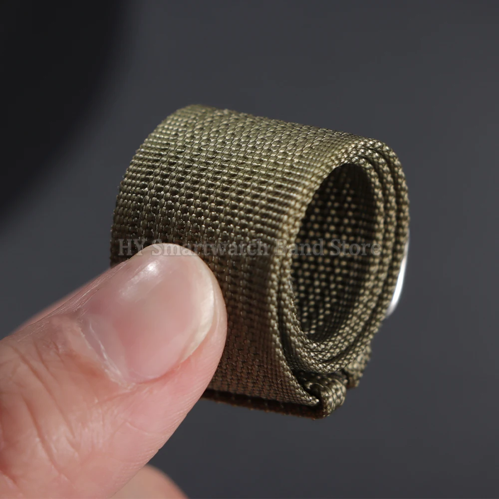 ไนลอน 20 มม.22 มม.สําหรับ Seiko สําหรับทหารกีฬาสายรัดข้อมือผู้ชายผู้หญิง Universal สร้อยข้อมือ Ribbed สายรัดข้อมืออุปกรณ์เสริม