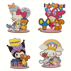 Anime Diamond Painting Sanrio Pompompurin Hello Kitty Desktop Ornaments Kawaii Diy Diamond Painting Set Children Toy Kids Gift