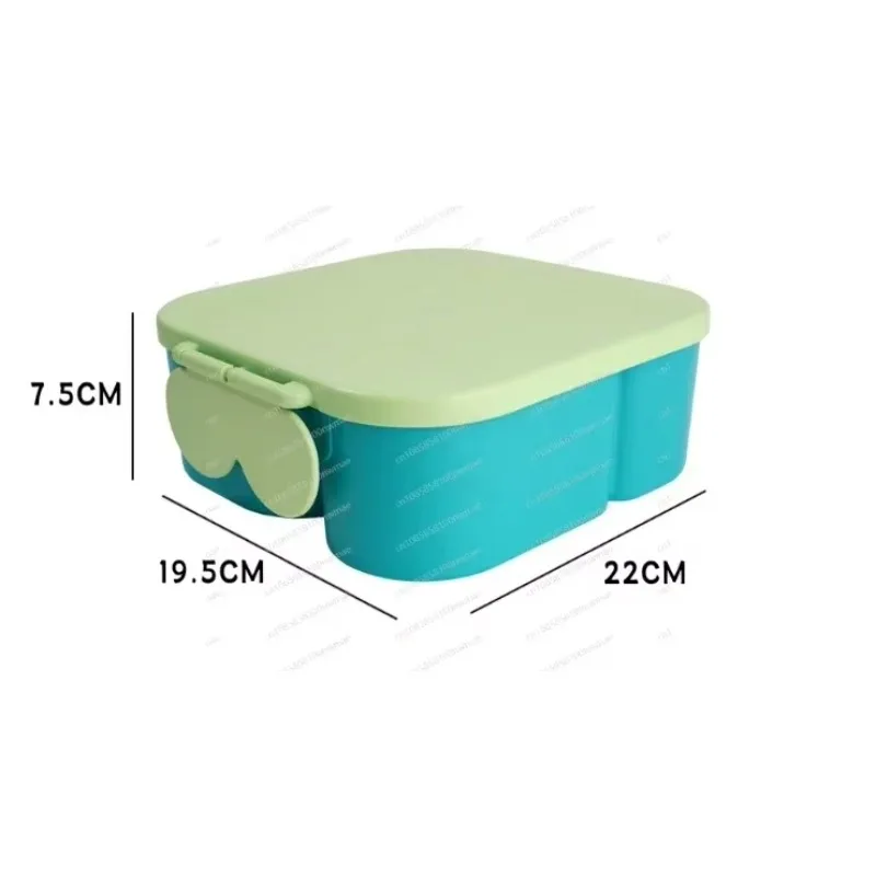 Food Grade Recyclable Lunch Box 2L Large Capacity Children's and Adult Bento box Storage BOx Microwaveable 21.8x19.5x8.3cm