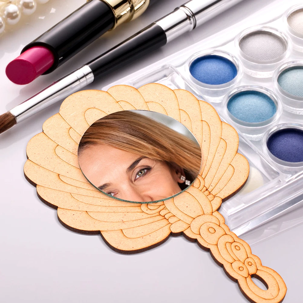 

3 Pcs Unfinished Wooden Mirror For Kids Kids Craft DIY Toy Decorative Accessories For Craft Supply Party