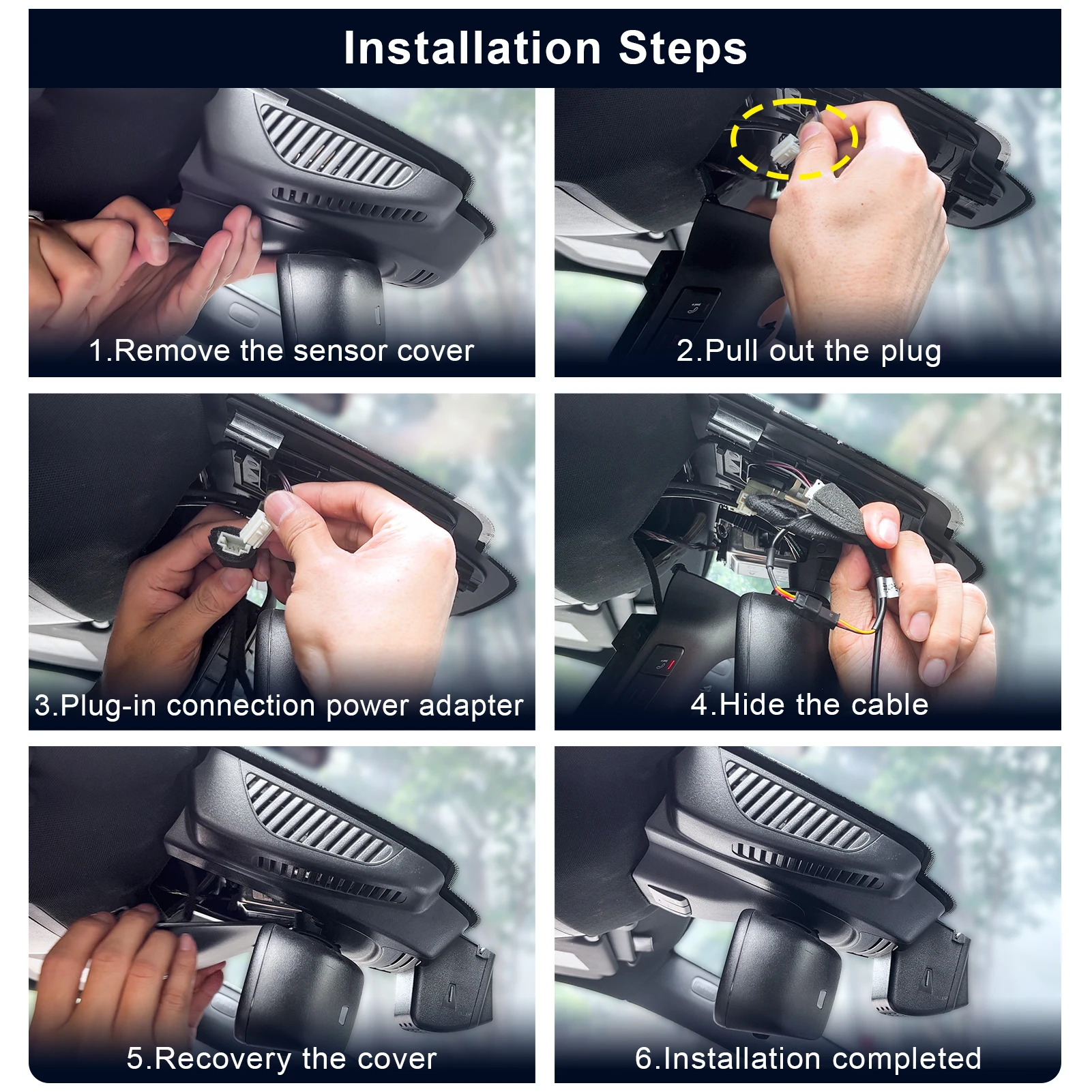 كاميرا مانجل 4K داش أمامية وخلفية لسيارة Mercedes-Benz E-Class Gen6 W214 2024-2026 AMG E53 2025+ مسجل سيارة GPS Wifi APP DashCam #5