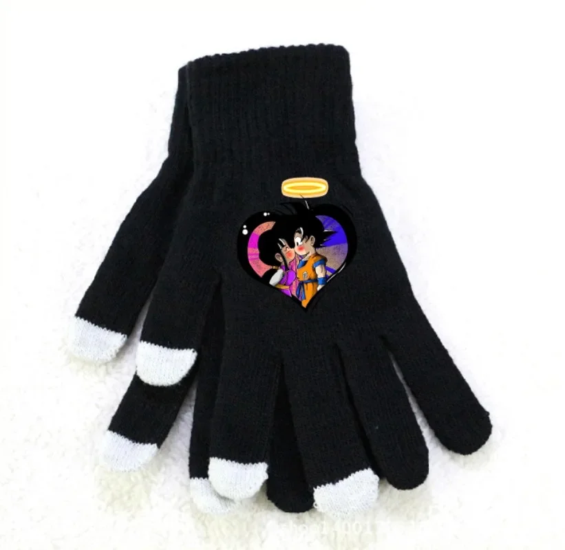 Dragon Ball Z Outdoor Sports Gloves Goku High Quality Touch Screen Glove Soft Warm Elastic Knit Mittens Cycling Ski Glove Gift