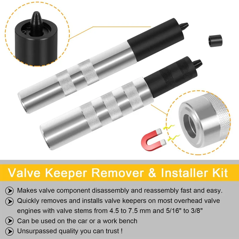 Valve Keeper Remover & Installer Kit 36050 for Toyota Four Cylinder and Chrysler New World Engines (4.5 - 7.5mm and 5/16\