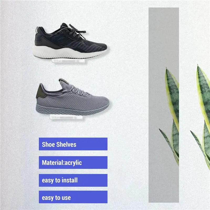 AC23-Floating Shoe Display,Shelves Wall Mount Levitating Shoe Display Stand For Sneaker Collection Or Shoes Box