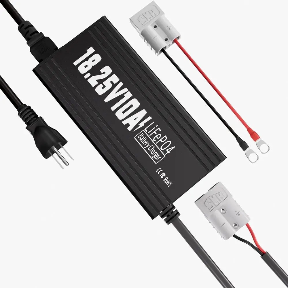 

Зарядное устройство для литиевой батареи 16 В, 10 А, зарядное устройство для литиевой батареи 18,25 В, быстрое и интеллектуальное зарядное устройство переменного и постоянного тока с разъемом Anderson, светодиодная индикатор