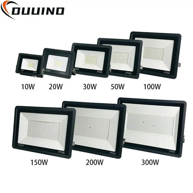 20W 30W 50W 100W LED Flood Light AC220V IP66 ao ar livre impermeável Floodlight Reflector Garden Spotlight Parede exterior à prova d'água