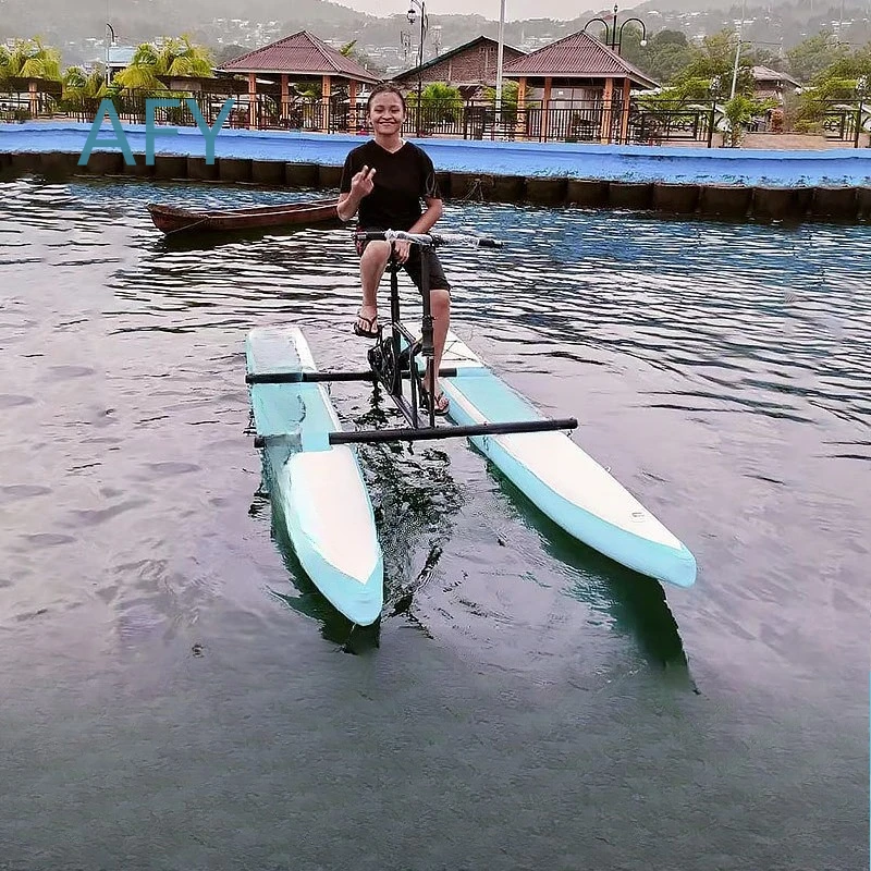 Outdoor Water Amusement Park Equipment for Sea Camps Inflatable Water Bike for Recreation Fun Floating Activity Gear