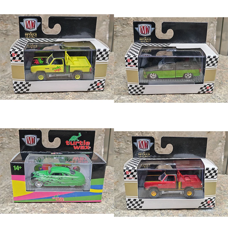 

M2 1:64 Pickup Mustang Dodge Challenger Van Alloy Diecast Model Collect Ornaments