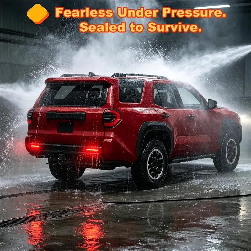New LED Rear Bumper Reflector Fog Light For Toyota 4Runner 2025 2026 Brake Tail Light Sequential Turn Signal Light