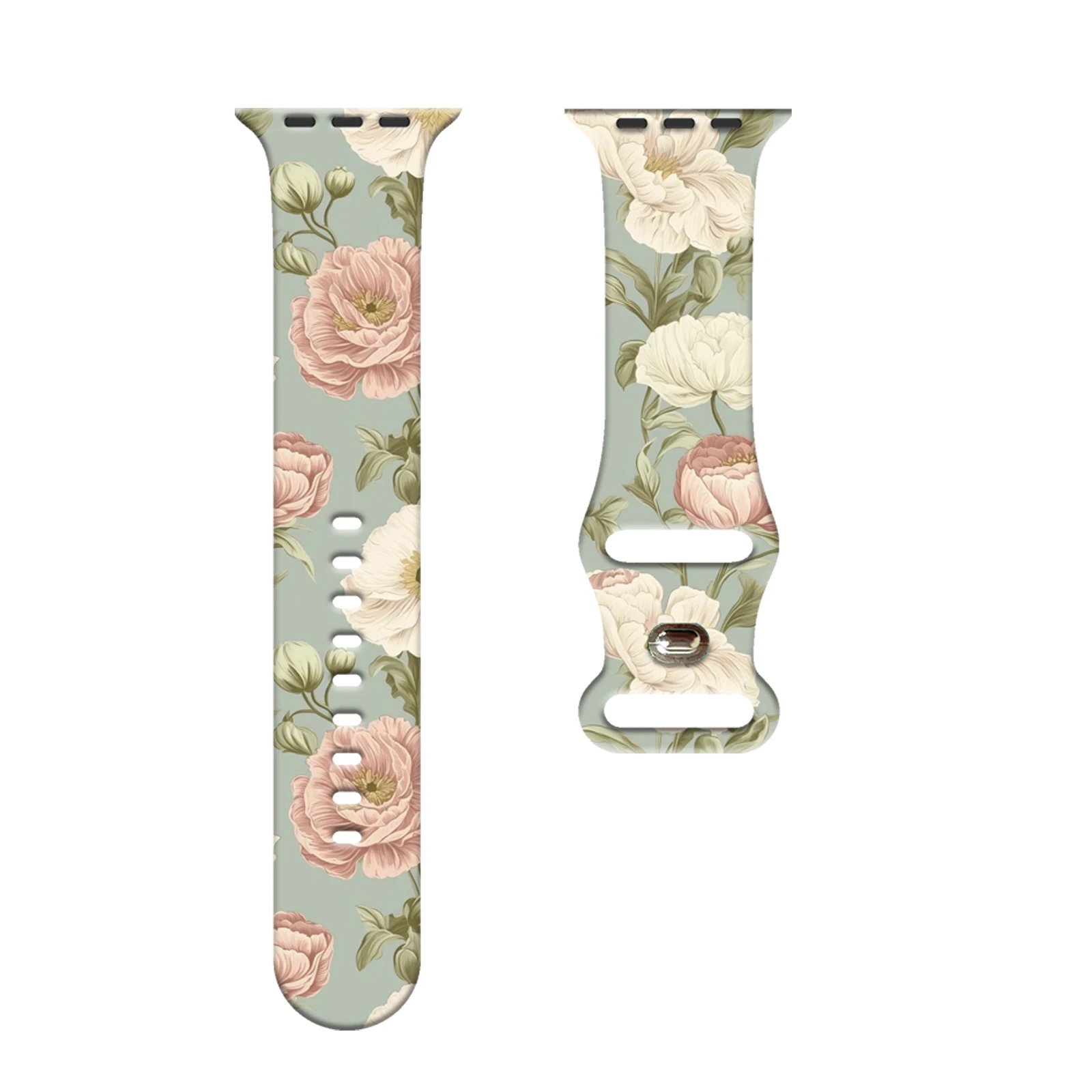

Colorful Flower Printed Strap for Apple Watch 10 9 8 Silicone Band Replaceable Bracelet for iWatch 46mm 44mm 42mm 41mm Watchband