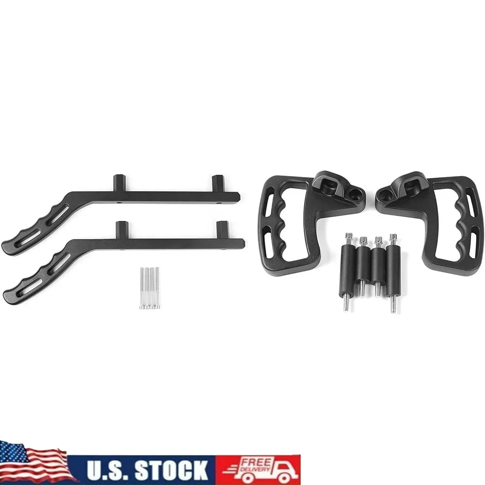 

Aluminum Grab Handles Grip Bars Jeep Wrangler JK JKU Heavy Duty Off-Road Accessory No Drill Installation Ergonomic Design