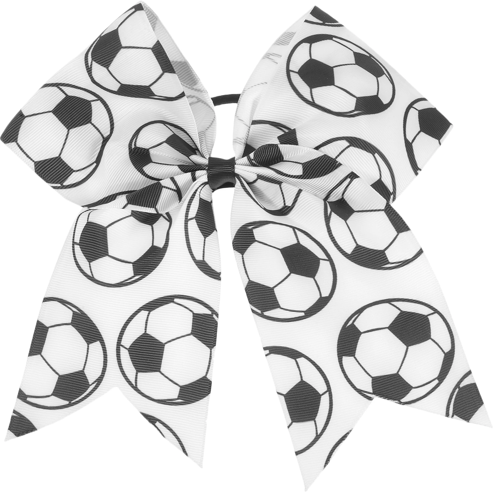 

Soccer Bows for Girls Elastic Ponytail Holders Hair Ties Ribbon Bow Accessories Fine Hair Perfect Fit Theme Party School