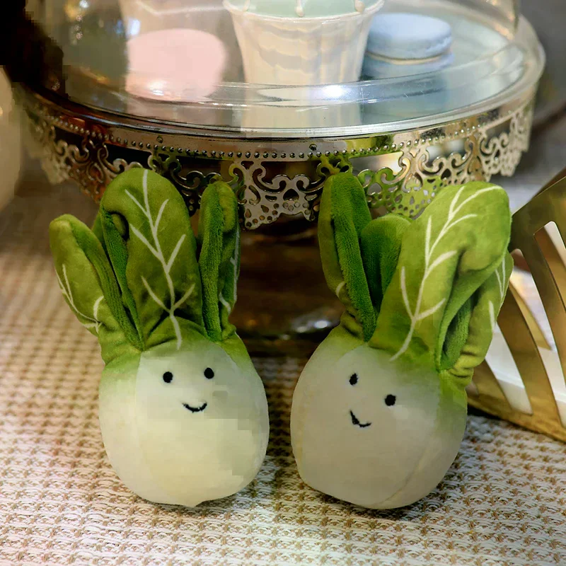 Cute Cabbage Plush Doll Key Chain Cartoon Vegetable Plant Pendant Key Ring Backpack Charms Car Decoration Bag Accessories