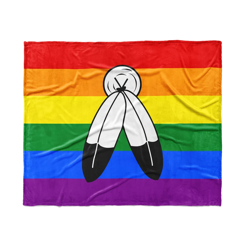 Aertemisi Two Spirit Flag Pride Rainbow LGBT Pet Blanket for Small Medium Large Dog Cat Puppy Kitten Couch Sofa Bed