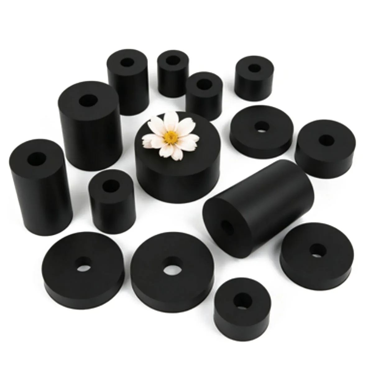 Circular Rubber Damping Pad/fan Coil Damping Gasket ID 4/5/6/7/8/8.5/9.5/10/12/13-22mm