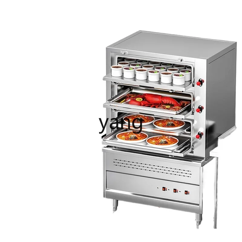 YJQ  commercial electric heating three-door electric steamer hotel restaurant gas large canteen stew steamer