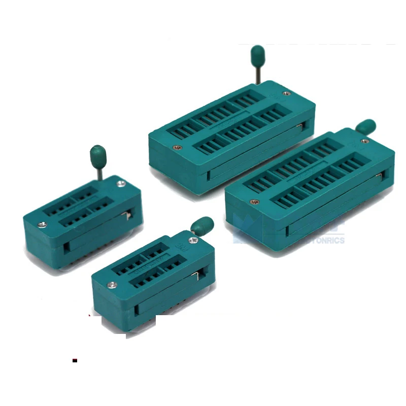 Premium locking dual row IC socket Wide body foot distance 2.54mm test seat DIP Tinned IC seat Straight pin