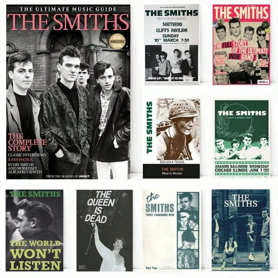 Classic Rock Band The Smiths Hot Singles The Queen Is Dead Canvas Prints Hip-hop Wall Art Poster for Living Room Bar Music Decor