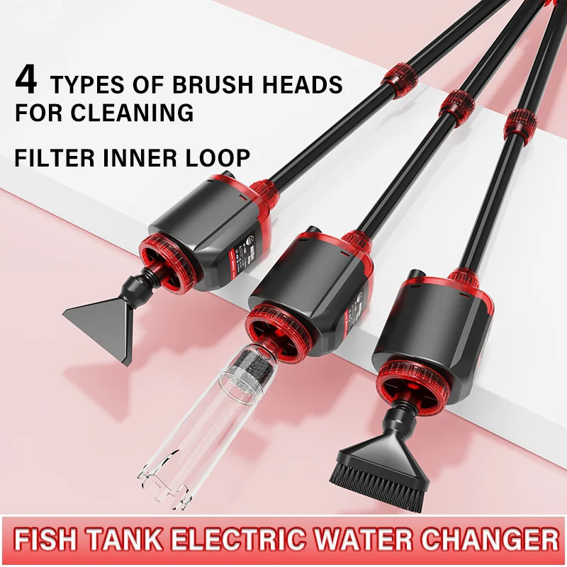 

Fish Tank Water Changer Fish Tanks Sand Washer Scrape Algae To Clean Fish Poop Filter Electric Water Pump Aquarium Accessories