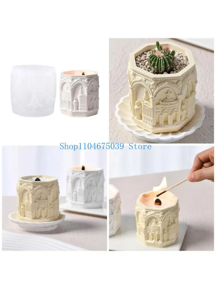 

5asd Reusable Silicone Renaissances Cup Mould for Candle Making Decoration