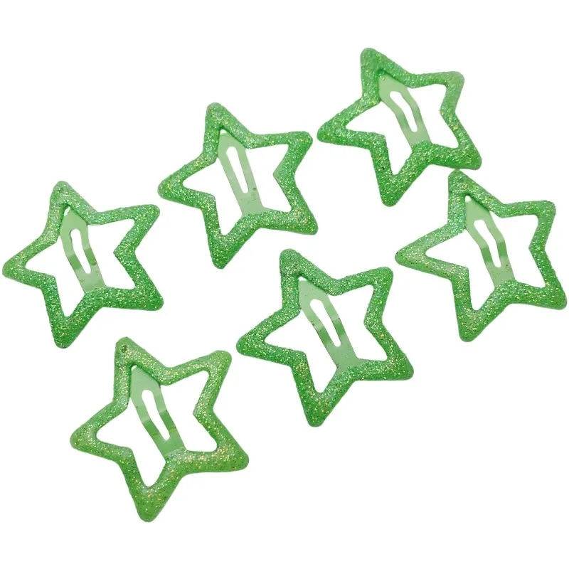 5/10 Stück Y2K BB Glitzer-Stern-Haarspangen Mädchen Bunte Kawaii Haarklammern Kinder Metall-Schnappclips Kopfschmuck Haarschmuck Accessoires – Detail 14