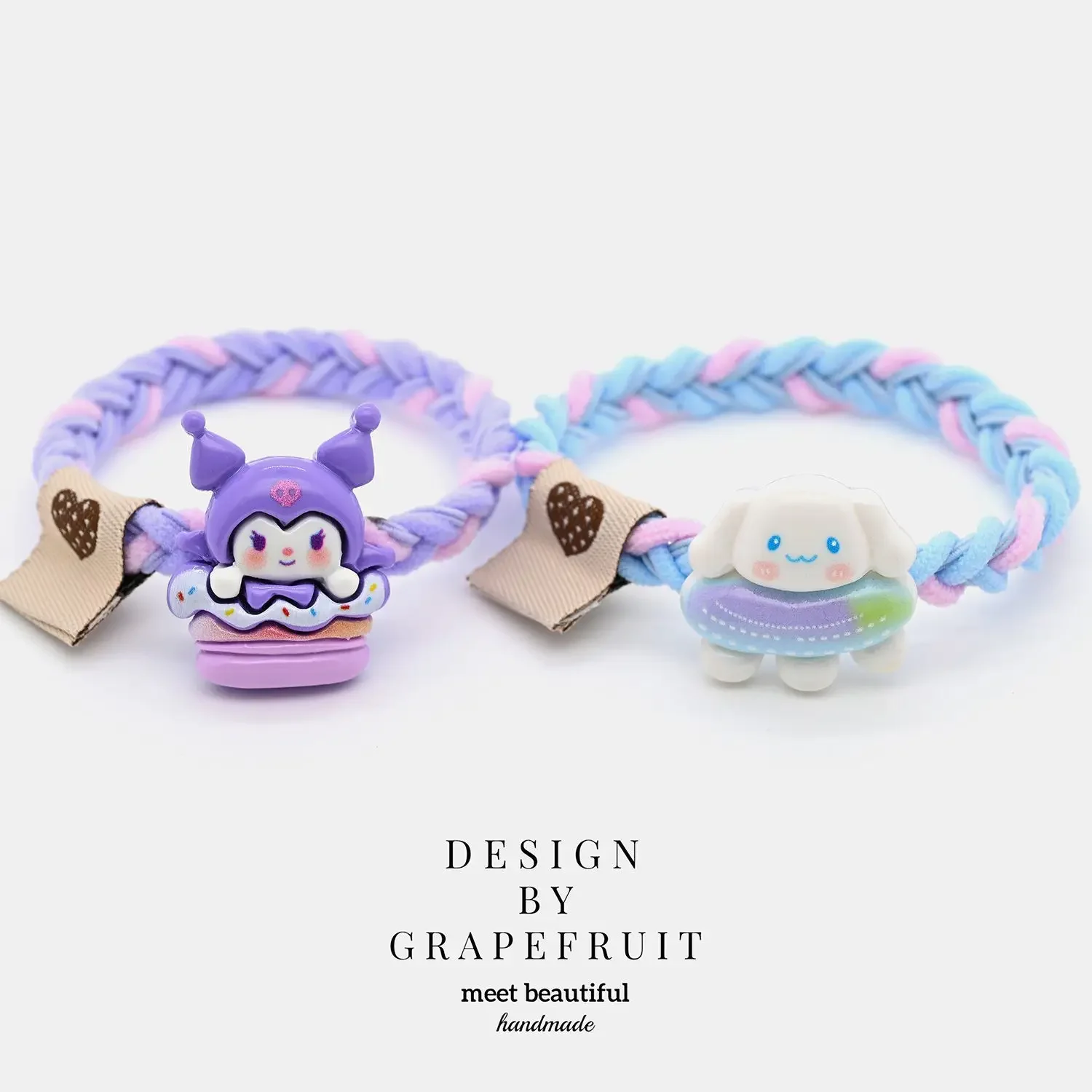 Cute Sanrio Scrunchie Hair Tie Sweet Girl Ponytail Holder Kawaii Hair Elastic Fresh High Quality Ins Style Sanrio Merchandise view 3