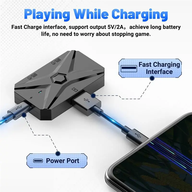 A41Z-M1 Pro+ Keyboard & Mouse Mapper Converter Mobile Gaming Adapter For Android Phone/Tablet For PUBG