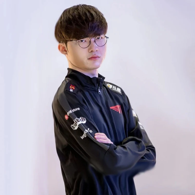 

2020 LCK SK Telecom T1 LPL Spring Season Jacket S10 LoL SKT T1 Embroidery Printing Jacket Faker Uniform SKT Team Jersey Coats