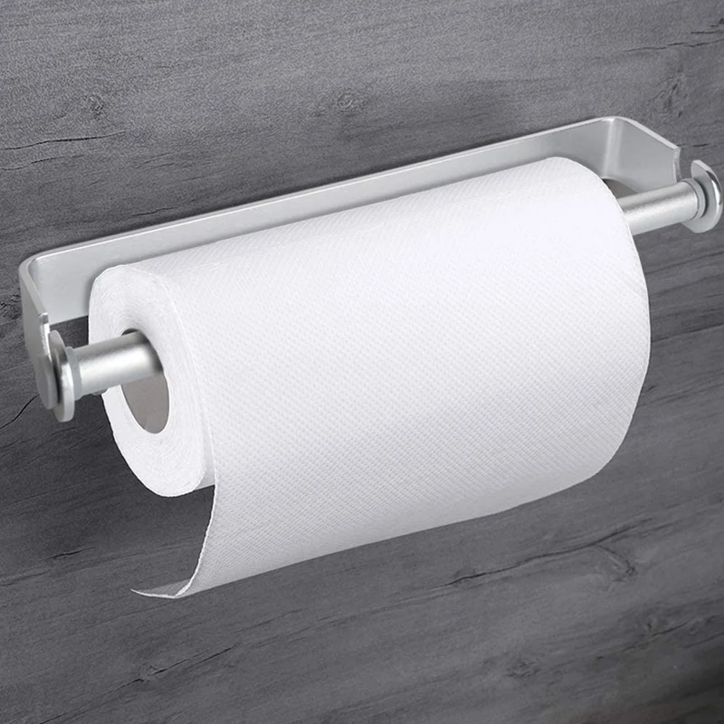 

AA49 Under Cabinet Paper Towel Holder, Wall Mounted Aluminum Paper Towel Rack for Kitchen, Bathroom, Toilet