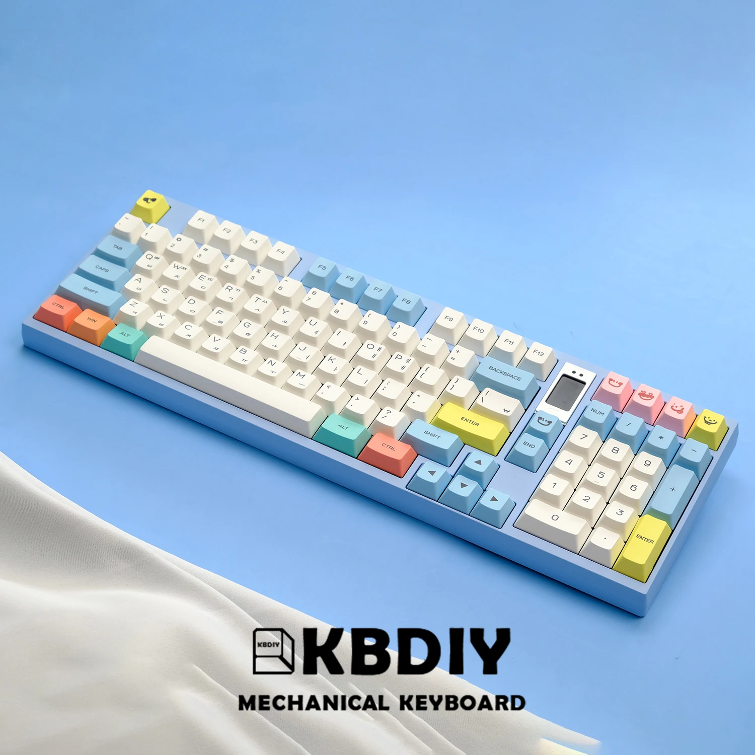 KBDiy Cherry Profile PBT-Tastenkappen, koreanische japanische Tastenkappe, Pastellkreide-Thema, MX-Schalter für mechanische Tastatur, KIT ISO 7U, 144 Tasten – Detail 18
