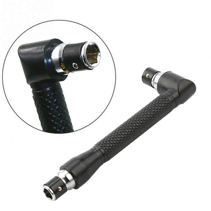 Mini Double Headed Socket Wrench L-Shaped Hexagon Screwdriver Bit 90 ° Handle Black 6.35 MM Manual Wrench Car Repair Tools