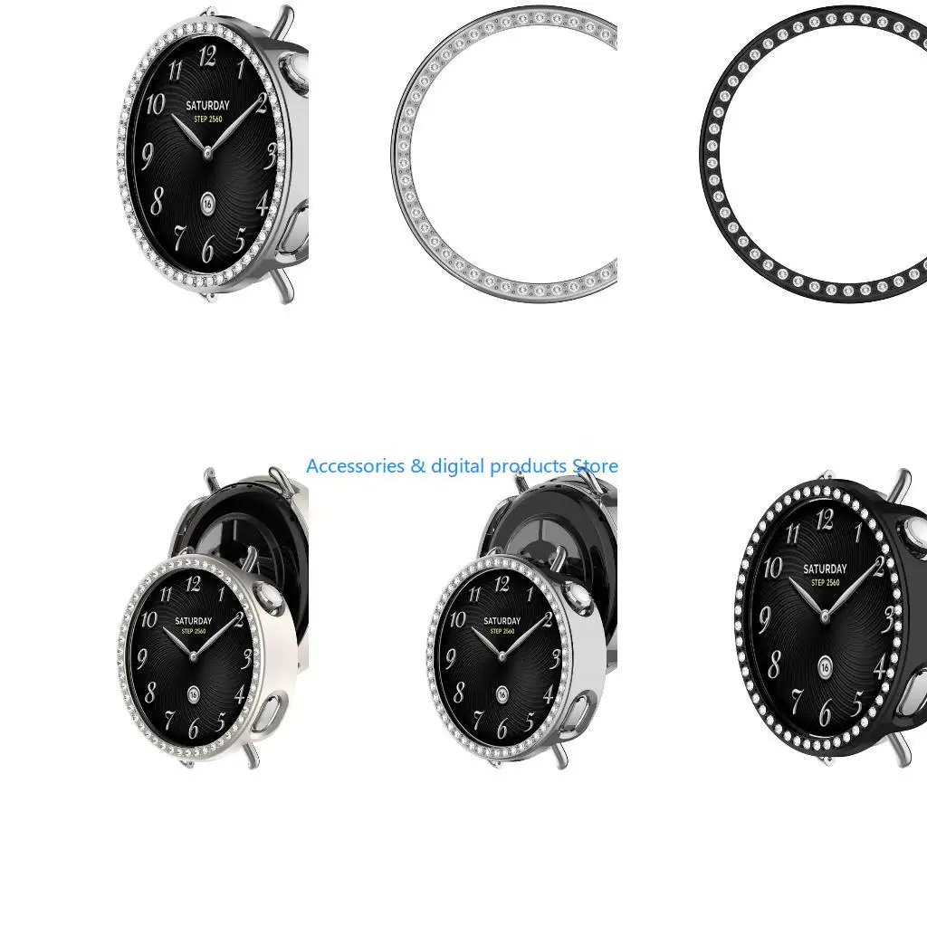 77JD Bezel Cover for Watch 41mm Hollow Protector Case Bumper Shell