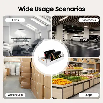 12단 접이식 다락 사다리, 최대 하중 661lbs (300kg), 냉간압연강 재질, 다락 및 차고 수납용 10 best sales 계단 - №1