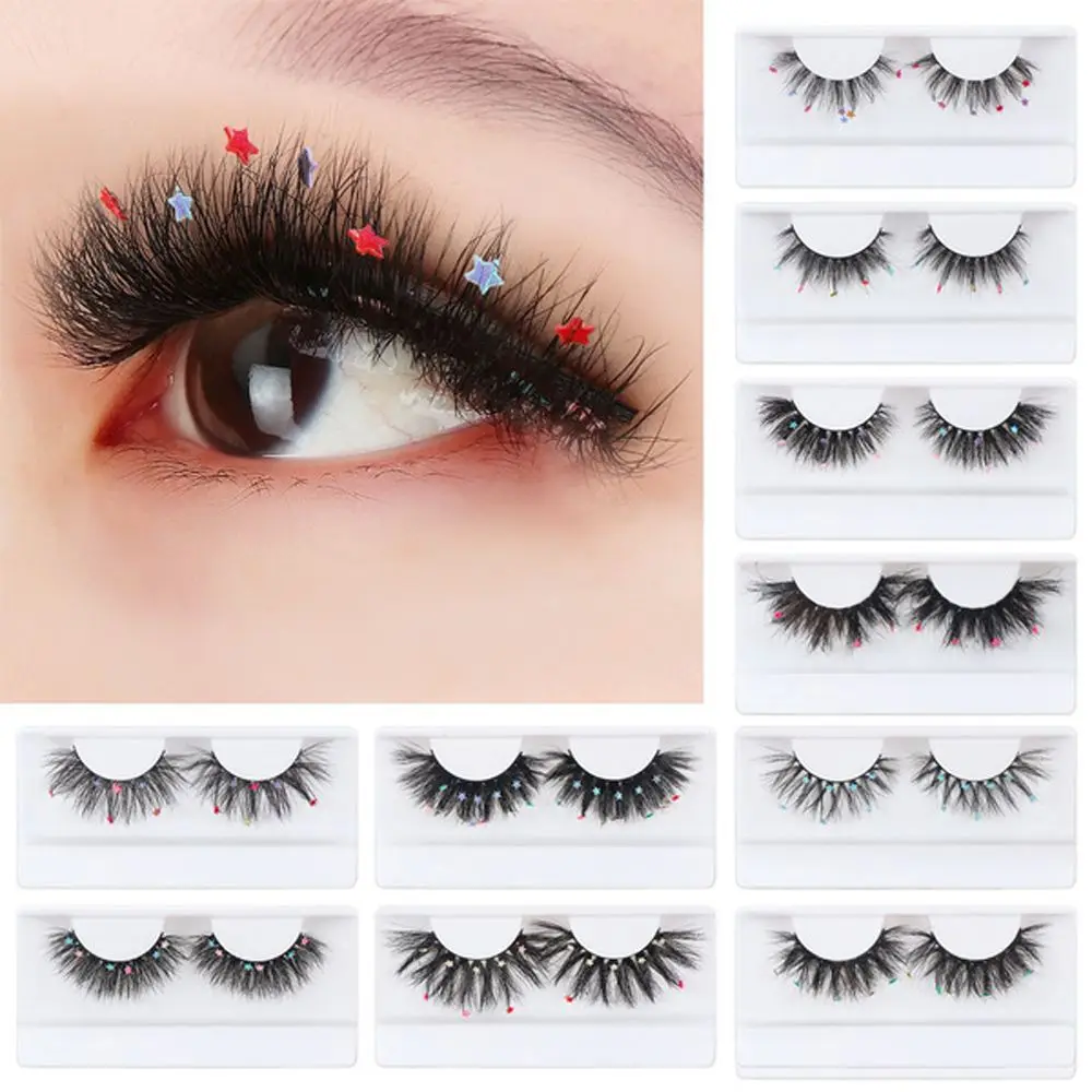 Glitter Sequins Eye Decoration Long Lasting Star Sequin False Eyelashes Stars False Lashes 3D Lash Extension Eye Makeup Tool