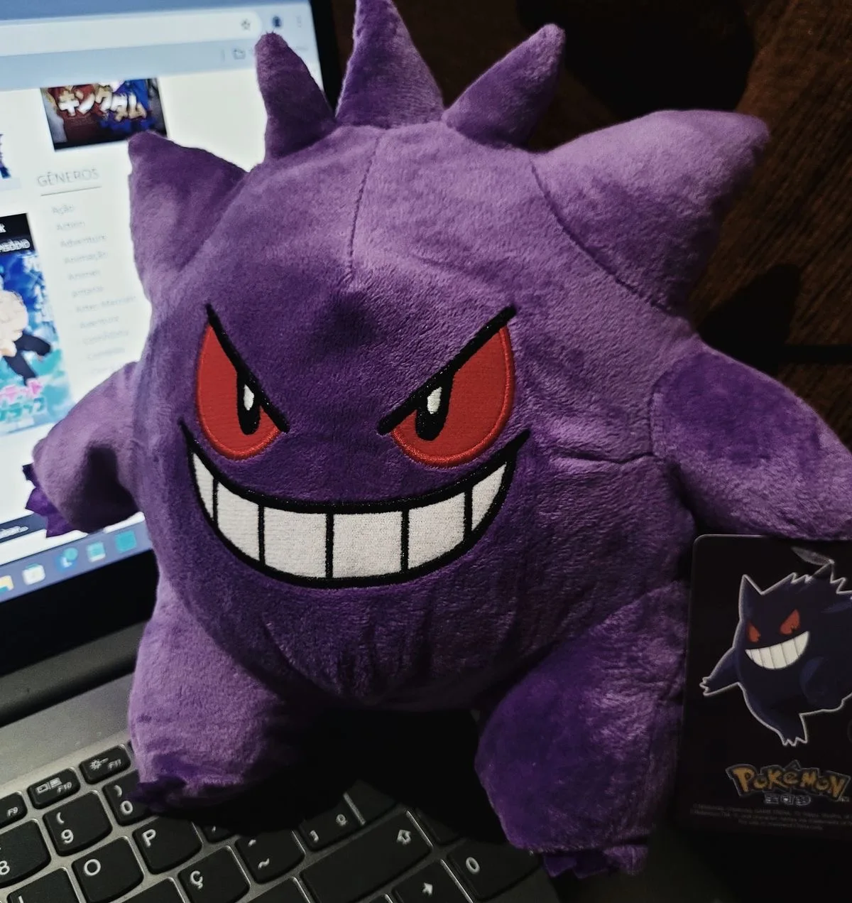 

Оригинальная плюшевая игрушка Gengar Pokemon Peluches Gengar Plushies, мягкая кукла, популярная фиолетовая дьявол, мультяшное изображение, рождественские подарки