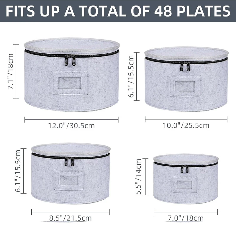 1Pc Felt Storage Bag Glass Cup Rack Cooking Plate Soup Spoon Case Dish Fabric Holder Travel Kitchen Accessories Shelf Organizer