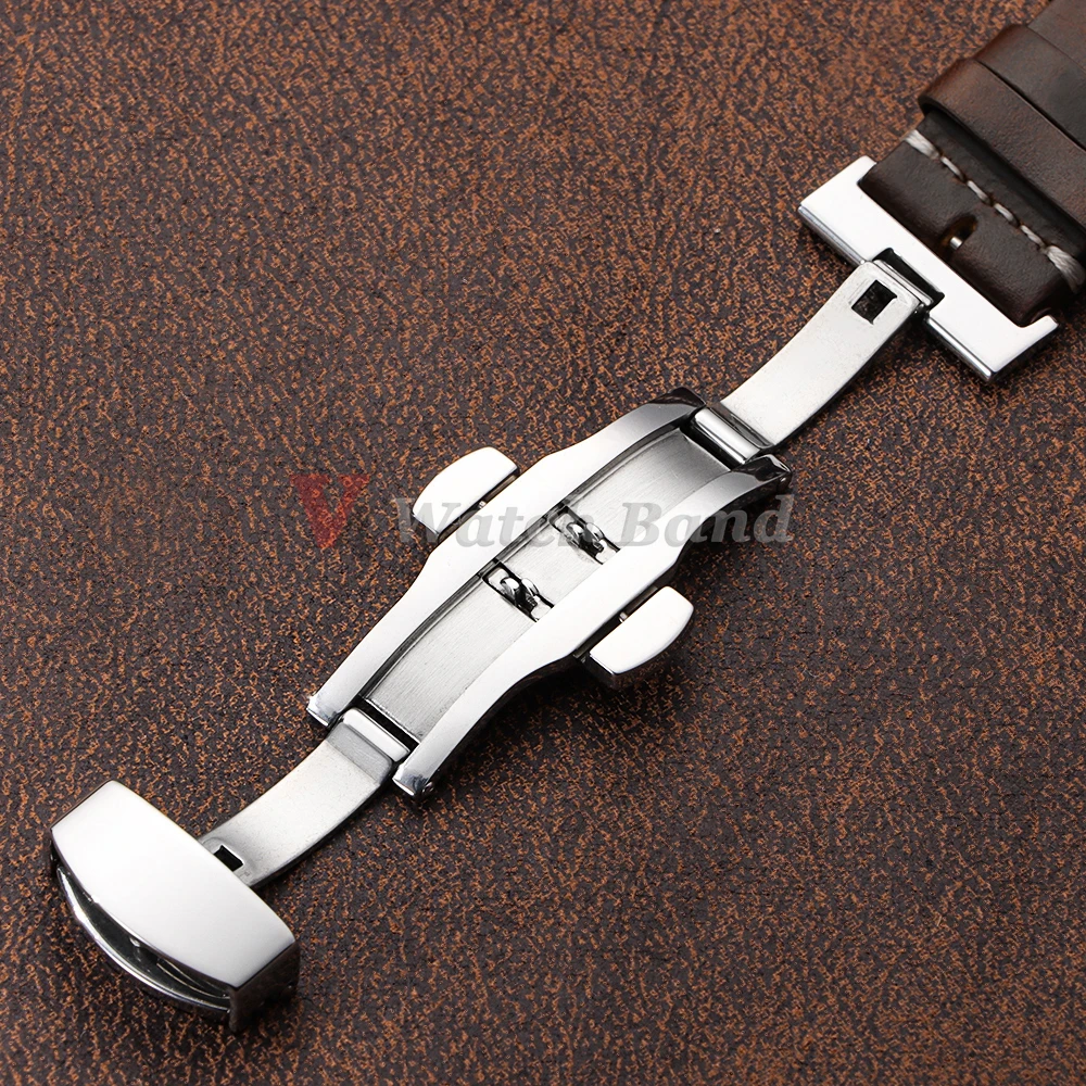 Handmade Retro Oil Wax Genuine Calfskin Strap 18mm 19mm 20mm 21mm 22mm 24mm Quick Release Belt Men Women Watch Band Accessories image 2